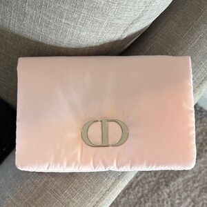 Brand New Authentic DIOR BEAUTY Pink Puffy Makeup Cosmetic Pouch